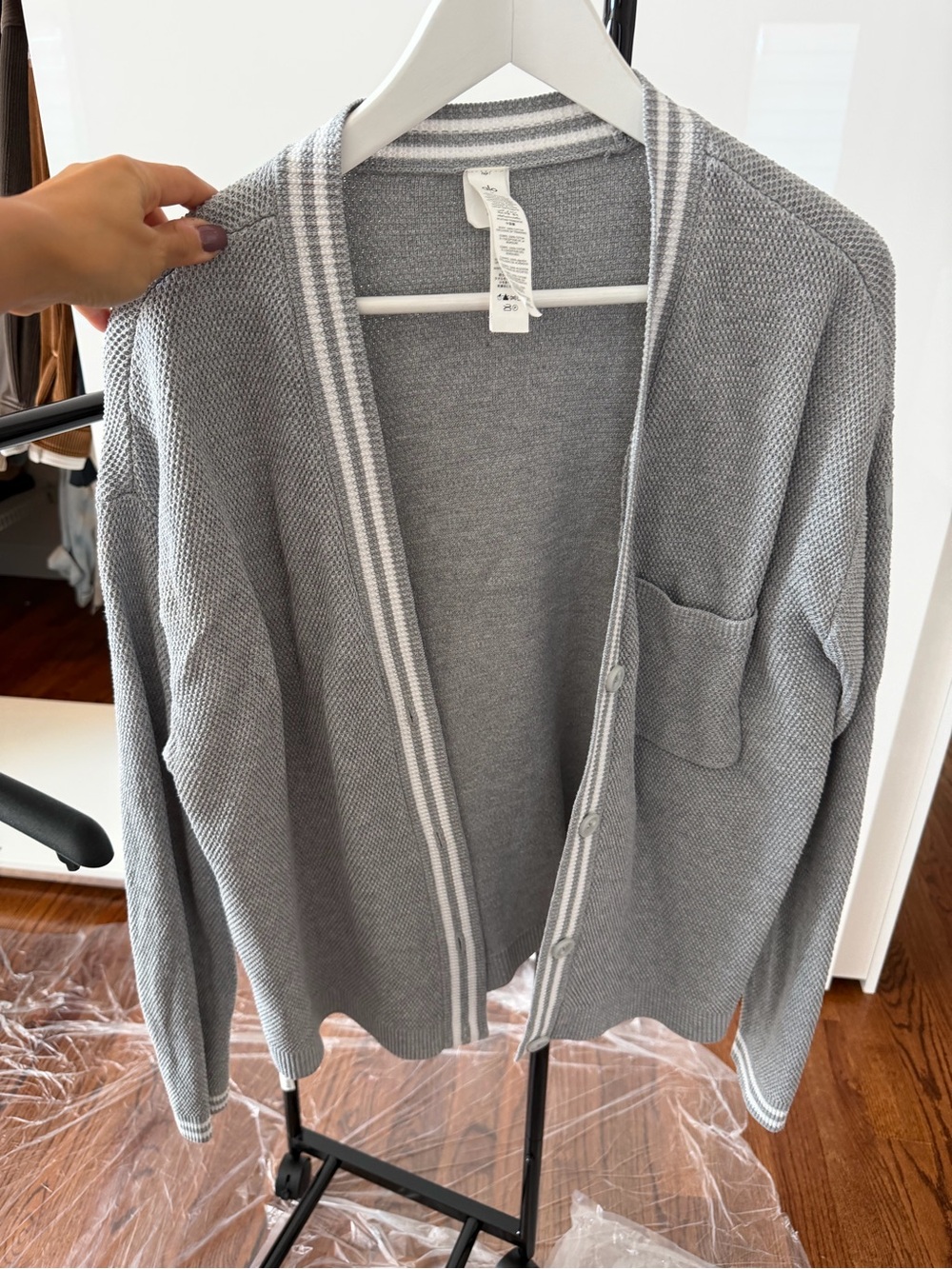ALO Yoga Tennis Club Sweater Knit Cardigan